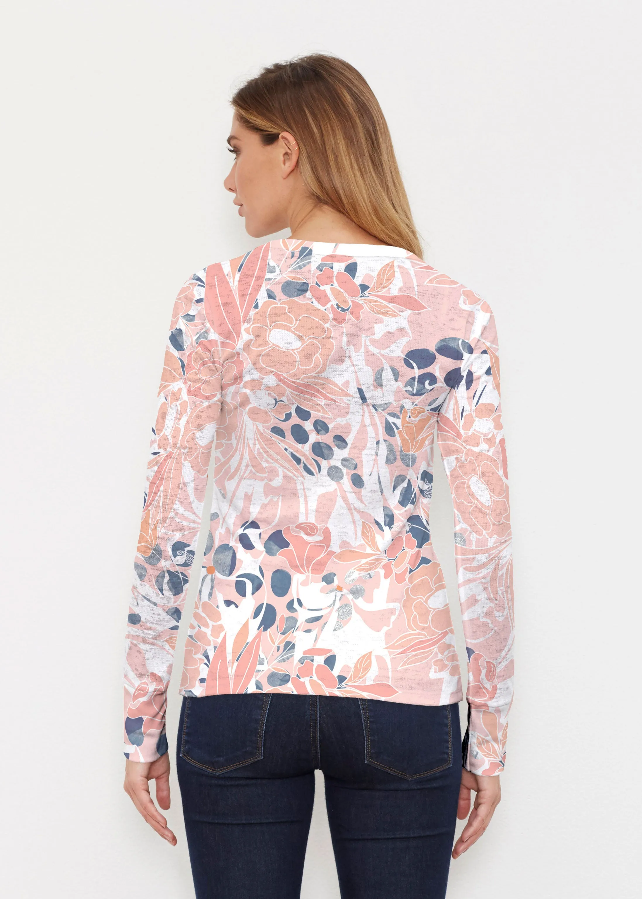 Daydream Florals (7805) ~ Thermal Long Sleeve Crew Shirt