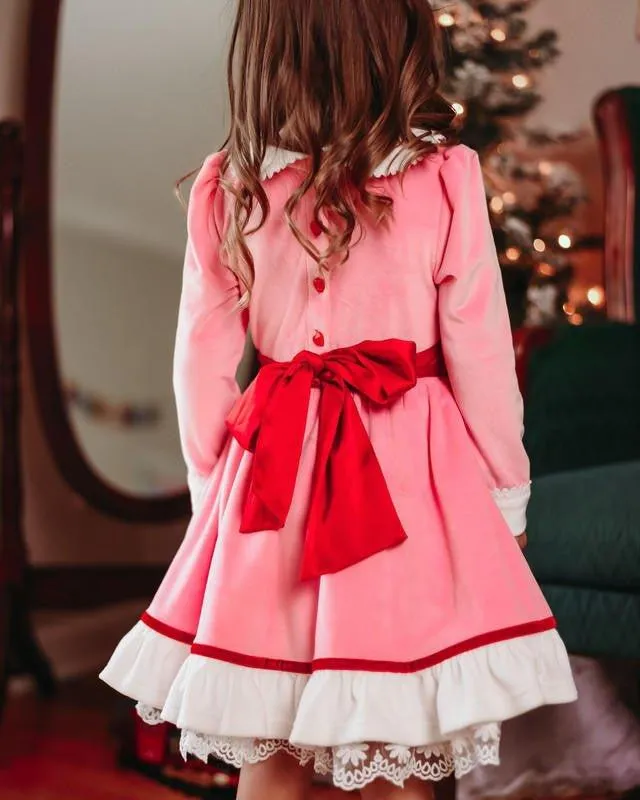 Girl's Holiday Twirl Dress - Jolly Little Helper
