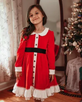 Girl's Holiday Twirl Dress - Sweetie Clause