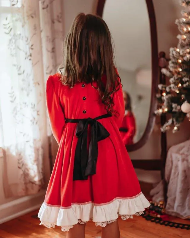 Girl's Holiday Twirl Dress - Sweetie Clause