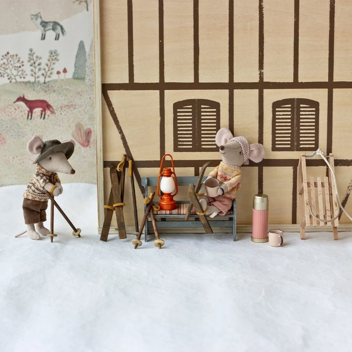 Maileg Winter Mouse with Skis - Big Sister (2023)