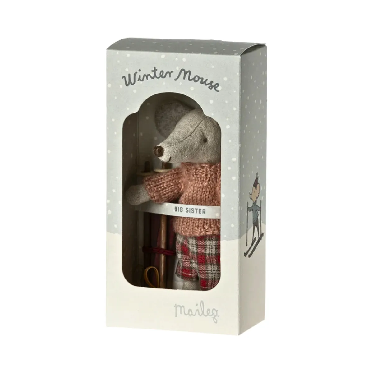 Maileg Winter Mouse with Skis - Big Sister (2023)