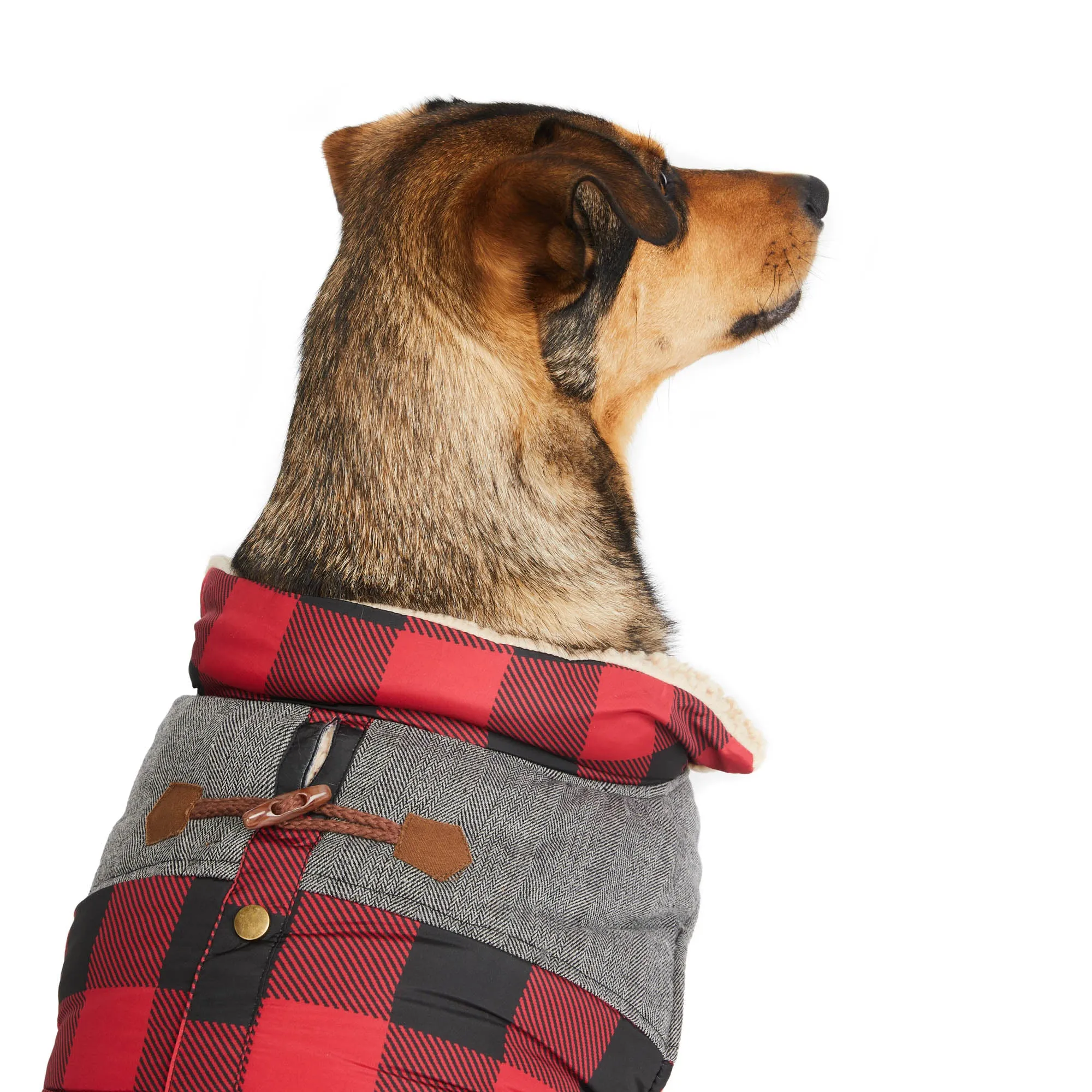 Melton Nylon Vest with Sherpa Lining