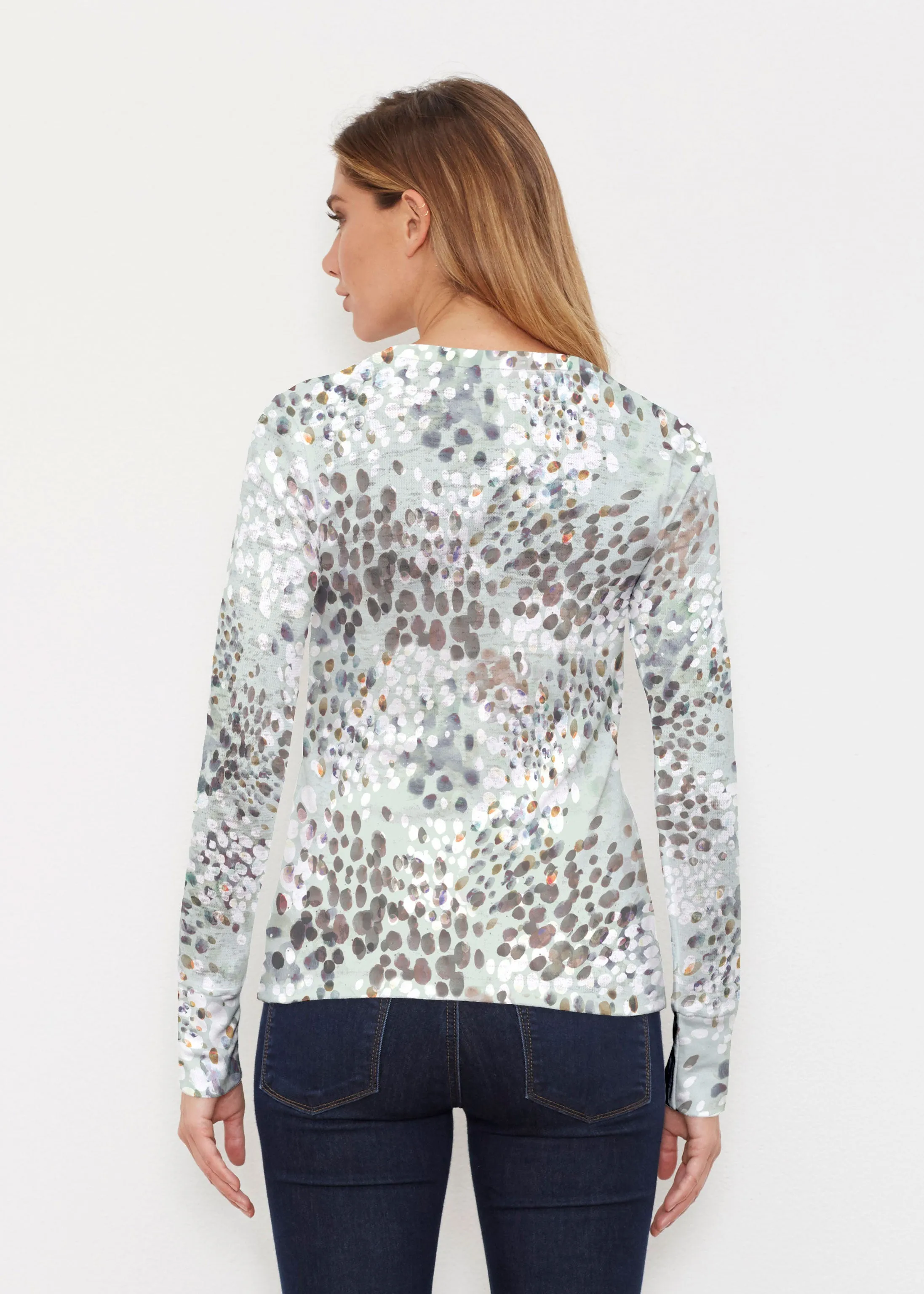 Painted Dots (8020) ~ Thermal Long Sleeve Crew Shirt