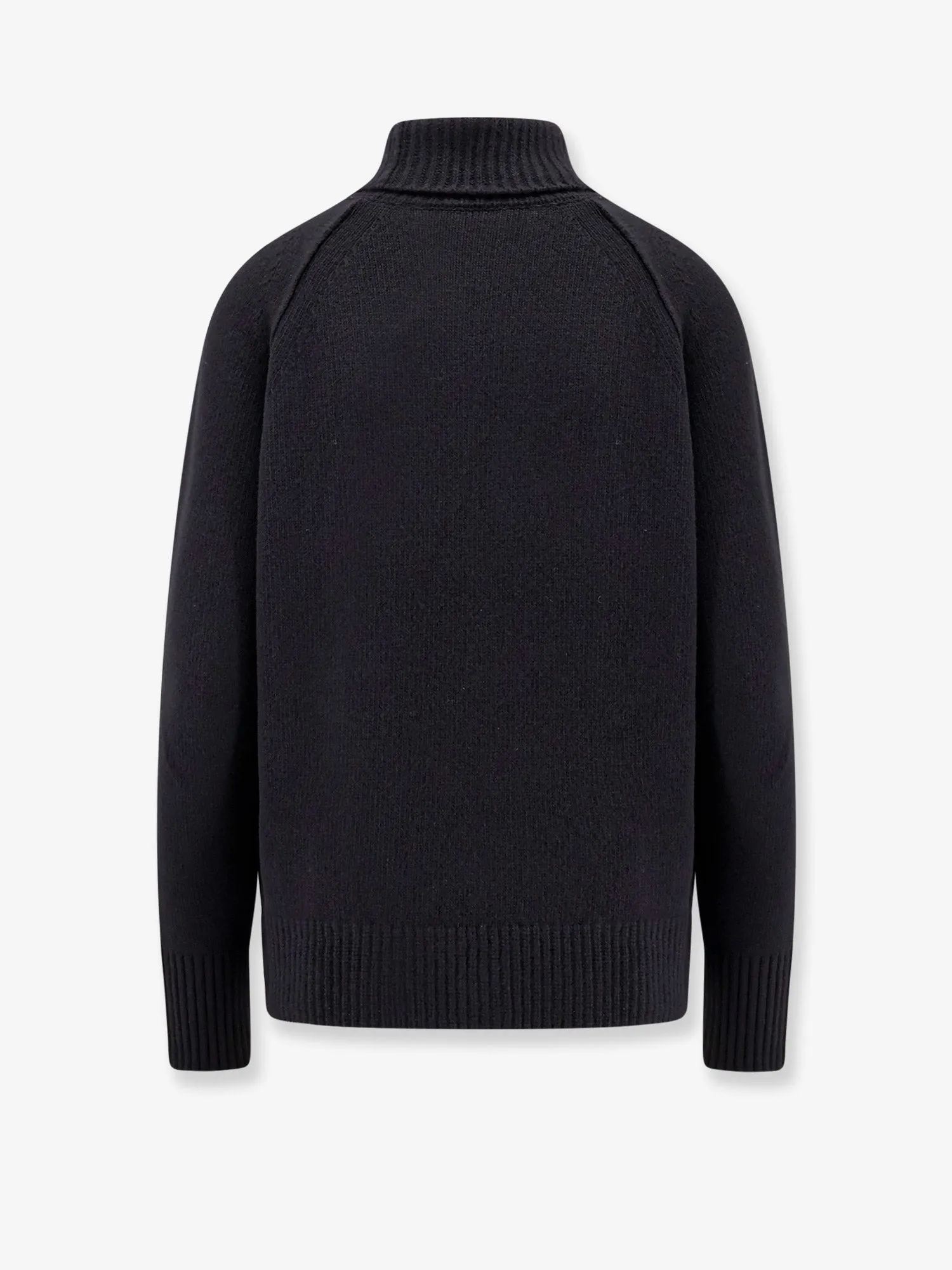 Virgin wool and cashmere sweater with moncler embroidery